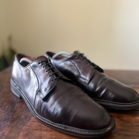 Allen Edmonds Leeds Shell Cordovan Brown Leather Derby Shoe 9591 SZ 10.5D - Picture 3 of 5